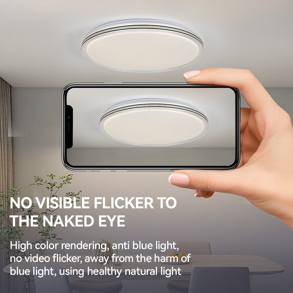 NEW Indoor Livingroom LED Ceiling Light Round AC220V 50cm LED Panel Lamp 3 Colors Indoor Downlight Bedroom Ceiling Lights120W · image 4