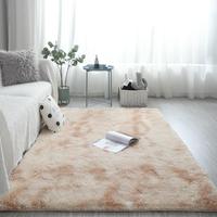 Tapis de luxe tie-dye dégradé, épais, en peluche, chaud, personnalisable, fabriqué à la machine, 1 pièce minimum, lavable