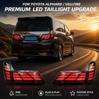 Feux arrière Nafu Auto Full-LED rouges avec clignotants séquentiels pour Toyota Alphard 2019-2023, modification MPV
