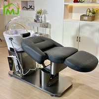 Camas Para Spa Lit de lavage des cheveux Massage thaïlandais Salon Shampooing Évier Tête de levage arrière Chaise de spa