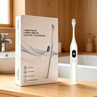 Nouveautés Brosse à dents vibrante intelligente IPX7 avec écran LCD, OEM ODM, brosse à dents électrique sonique portable à oscillation