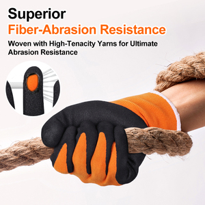 <span class=keywords><strong>Guanti</strong></span> da Lavoro XINGYU in <span class=keywords><strong>Nitrile</strong></span> Arancione Resistente, Impermeabili e Isolanti per Congelatori, con Rivestimento in <span class=keywords><strong>Nitrile</strong></span> Sabbiato, <span class=keywords><strong>Guanti</strong></span> di Sicurezza - Product Image 5