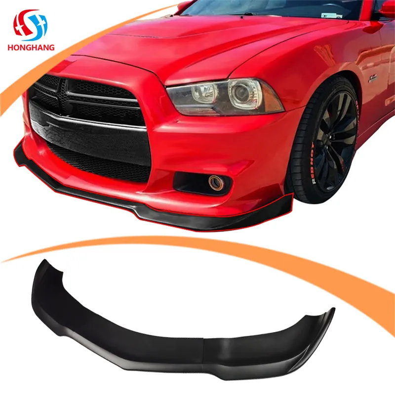 Honghang Fabriek Fabricage Gloss Black Wide Body Front Lipsplitter Past Voor Ontwijk Oplader Accessoires 2011 2012 2013 2014