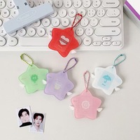 Nuevo Marco de Fotos Acrílico con Estampado de Lazo, Mini Álbum, Lindo Llavero, Mini Marco para Tarjetas Coleccionables, Estrella Rosa, ¡Gran Venta!
