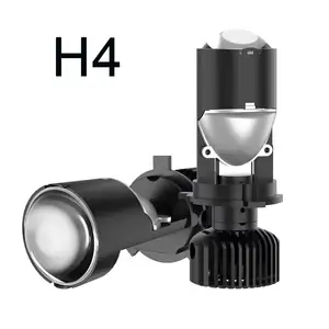 A10 LED Scheinwerfer lampen LED-Linse h4 hoch niedrig Bi-Xenon Auto 12V 45W 4500lm wasserdichter Mini-Projektor super hell 6000k