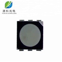 Diode LED SMD 5050 RGB à surface noire, couleur pleine, rouge, bleu, vert émeraude, effet laiteux/buée