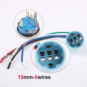 Chyf 10A 220V 10A 16 19 22mm IP65/IP67 không thấm nước tạm thời/tự khóa vòng dẫn thép không gỉ Nút chuyển đổi 120V - Product Image 5