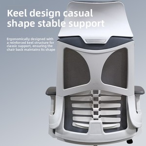 <span class=keywords><strong>Chaise</strong></span> de <span class=keywords><strong>bureau</strong></span> ergonomique contemporaine à dossier haut en maille avec fonctions réglables pour la maison et le <span class=keywords><strong>bureau</strong></span> - Product Image 4