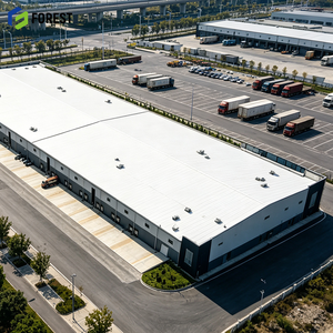 Bâtiment d'atelier modulaire clé en main en structure acier, entrepôt industriel à haut plafond, terminal de machinerie - Product Image 1