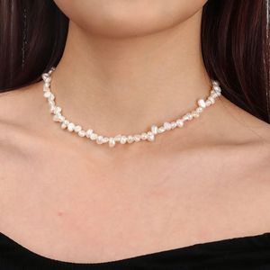 क्रिस्ल ताजे पानी के मोती हार 925 चांदी के बारोक मोती स्ट्रैंड हार हार हार - Product Image 3