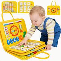 Tapis d'activités sensorielles portable en feutre pour tout-petits, jouet éducatif préscolaire avec poignée pour le voyage, vente en gros