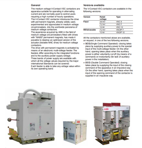 คอนแทคเตอร์สุญญากาศแรงดันปานกลาง ConVac 7.2KV 12KV 400A สามเฟส 50/60Hz 110-125V/220-240V DC/AC ConVAC 7.2KV 12KV V-Contact - Product Image 4