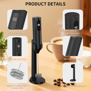 Meilleur <span class=keywords><strong>mousseur</strong></span> à lait électrique automatique portatif compatible <span class=keywords><strong>Nespresso</strong></span>, alimenté par USB, <span class=keywords><strong>avec</strong></span> support et couvercle, pour la cuisine et la maison - Product Image 6