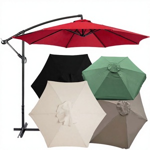 Parasol Droit DD1476 pour Jardin et Plage, Imperméable, Tissu Nylon 190T, Protection Solaire Extérieure, Diamètre 140cm, Design Moderne - Product Image 2