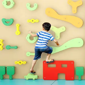 Indoor Playground Climbing Wall Climber Wooden Rock Climbing Structure Kids Home Kids Zone for Indoor PE Plastic BETTAPLAY 150KG