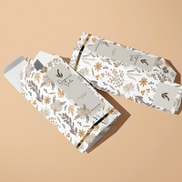 Boîte de papier cadeau de beauté en feuille d'or imprimée en couleur écologique de luxe au design personnalisé emballage de cosmétiques pour soins de la peau