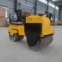 Compacteur routier vibrant à double tambour QIYUN Machinery, prix abordable, 1, 2, 3 et 4 tonnes, avec moteur