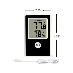 FT0405 مقياس حرارة داخلي خارجي مع مسبار درجة حرارة مقاوم للماء للاستخدام المنزلي لحديقة غرفة الأطفال - Product Image 5
