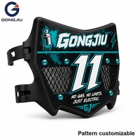 Plaque d'immatriculation Graffiti Street Racing Numéro 11 Effet Peinture Pulvérisée Teal pour Surron Light Bee X S Segway X160 X260 Ventilée