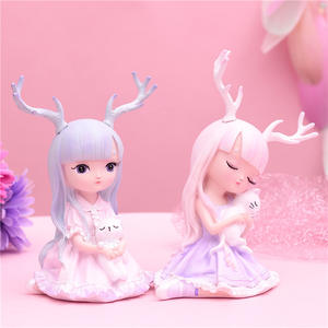 2024 OEM su misura PVC resina giocattoli di alta qualità azione e giocattolo 2 stile torta di cottura decorazione per bambina <span class=keywords><strong>anime</strong></span> figure <span class=keywords><strong>rosa</strong></span> bambola - Product Image 6