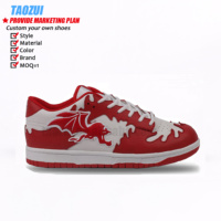Chaussures de basket classiques pour hommes, style basse, en cuir, avec logo imprimé personnalisé et design original, baskets personnalisées avec logo