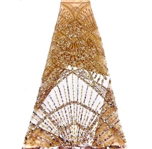 Tela de Encaje con Cuentas de Lujo, Cristal y Pedrería, Diseños de Encaje 2025, Tela Blanca, Vestidos de Encaje Africanos para Mujer, Fiesta - Product Image 1