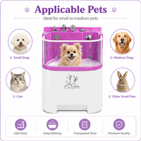 Station de lavage pour chiens avec hydrothérapie visuelle en temps réel, bain transparent à jets de surf de qualité supérieure