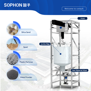 So500 1000kg kg büyük çanta otomatik açma makinesi toz toplu çanta Unloader platformu boşaltma sistemi ile toz toplayıcı - Product Image 4