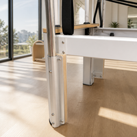 Lit de Pilates Cadillac Reformer en alliage d'aluminium avec ensemble trapèze complet et système de poulies à cordes pour studio commercial et usage domestique