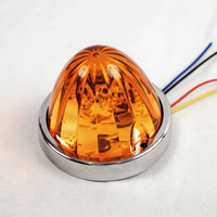 Feu LED de signalisation latérale et de gabarit pour camion, remorque, camping-car, usage intensif, avec lentille ambre, clignotant stroboscopique, pour toit et côté, motif pastèque