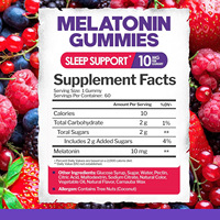 Gummies pour le sommeil des adultes avec mélatonine 1 mg, bonbons gélifiés sans gélatine, 60 unités, relaxation douce avant le coucher, soutien naturel pour une routine de sommeil