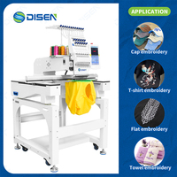 Nouvelle machine à broder informatisée automatique à 1 tête, 15, 12 ou 9 aiguilles, pour casquettes, t-shirts, broderie plate et 3D à sequins, usage domestique et vente au détail