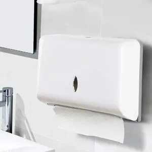 Cuarto de baño de pared de plástico de montaje con dispensador de toalla de papel blanco comercial higiénico dispensadores