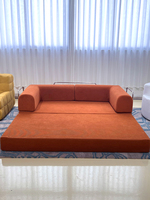 Canapé modulaire en velours côtelé tendance, livré en boîte, à assembler soi-même, entièrement en mousse, idéal pour les petits espaces et appartements-studio
