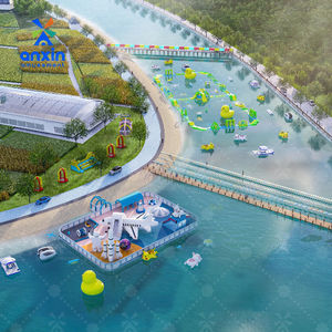 Parc aquatique gonflable flottant Anxin Factory, grand parc aquatique commercial avec toboggans pour lac, plage, divertissement aquatique - Product Image 6