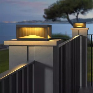 Lampe solaire pour poteau de portail en acier inoxydable, étanche, pour jardin, cour, clôture - Product Image 2