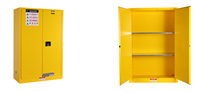 Gabinete de Almacenamiento de Productos Inflamables Profesional de 45 Galones, 2 Puertas, Acero Laminado en Frío, Seguridad Química, Aprobado por FM, para Laboratorio, Escuela, Fábrica