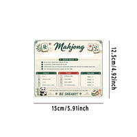 Carte de règles pratique de Mahjong : Guide de référence clair sur les valeurs et les appels des cartes, accessoire de Mahjong pour les soirées de jeu à domicile