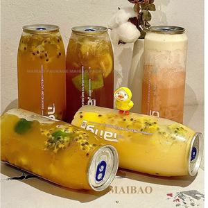 Gobelets vides ronds en plastique pour animaux de compagnie de 16oz 500ml avec couvercle bouteilles en plastique transparent pour boisson boisson - Product Image 5