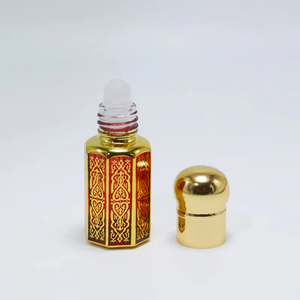 Essential Oil <b>Bottle</b> Empty High Grade <b>Perfume</b> Massage Smear <b>Sample</b> Glass Portable Electroplated Surface Custom Logo Flat Shape - Product Image 3
