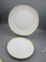 Luxuriöses Keramik-Geschirrset mit Goldrand - Minimalistische Weiße Teller & Schüsseln für Zuhause & Restaurant