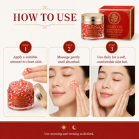 Crème Royale au Sang de Dragon 50g – Gel Rouge Visage avec Flocons Flottants – Hydratation Légère pour une Peau Lisse et Éclatante – Soin Confort