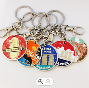 Vente en gros d'usine, logo personnalisé, alliage de zinc, souvenir, porte-clés en métal émaillé dur et mou 3D, porte-clés, anneau porte-clés - Product Image 6