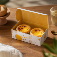 Boîte d'emballage pour tartelettes aux œufs, multi-compartiments, en papier résistant à la graisse, emballage multi-paquet pour desserts, fourniture en marque blanche pour la vente en gros