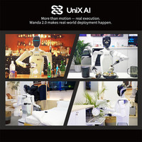 Robot AI Humanoid Ukuran Penuh Interaktif Unix AI Wanda 2.0 dengan Lengan Robotik