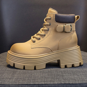 <span class=keywords><strong>Botas</strong></span> Martin para mujer, novedad de 2025, <span class=keywords><strong>botas</strong></span> de moto de tubo corto, <span class=keywords><strong>botas</strong></span> amarillas grandes, suela gruesa, <span class=keywords><strong>botas</strong></span> de mujer con aumento de altura - Product Image 5
