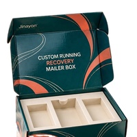 Boîte d'expédition personnalisée brillante en carton ondulé E-Flute avec insert en papier à trois fentes pour l'emballage e-commerce