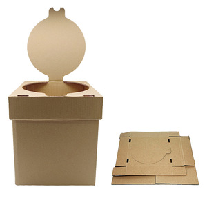 Toilette portable pliable pour extérieur, camping d'urgence, couleur kaki EM-20345 - Product Image 1