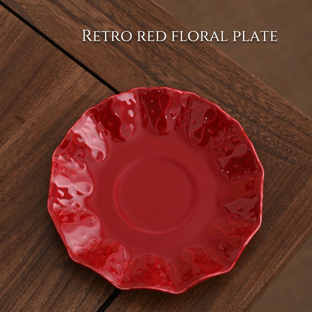Plato individual elegante rojo - 220ml