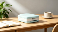 Printer Inkjet Portabel FI202 2 Inci 600DPI, & Printer Mini Saku dengan Koneksi USB untuk Bisnis Rumahan